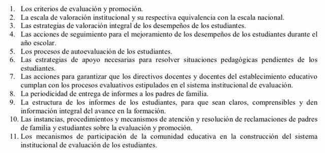 3 DEFINICIÓN DEL SISTEMA DE EVALUACIÓN A ESTUDIANTES