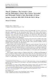 Chalmers " Next Mark" on the Philosophy of Science