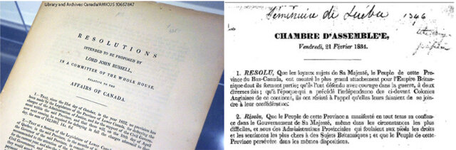 92 Résolutions Patriotes et 10 Résolutions Russell