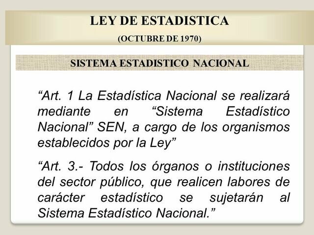 Ley Nacional de la Estadística