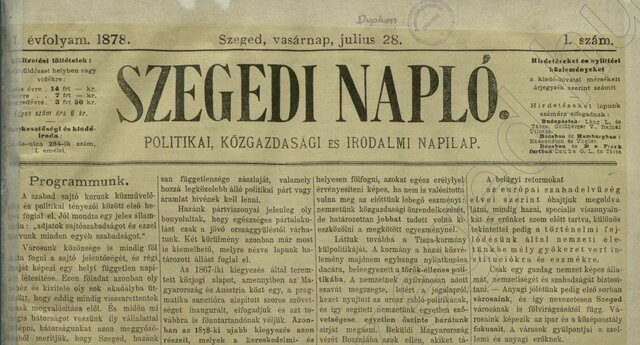 Szegedi tevékenységei