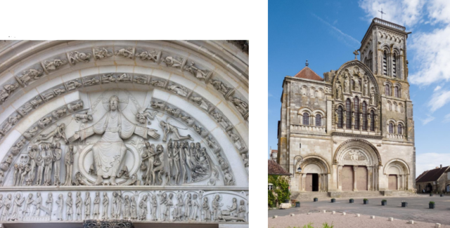 St Madelaine ́i katedraal Vezelays, Prantsusmaal, XII saj