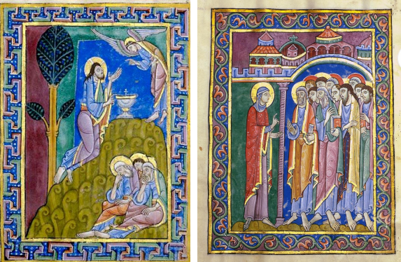 Romaani miniatuurmaal, illumineeritud manuskript