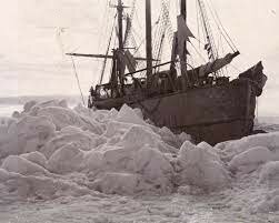 The Fram was stuck in the ice