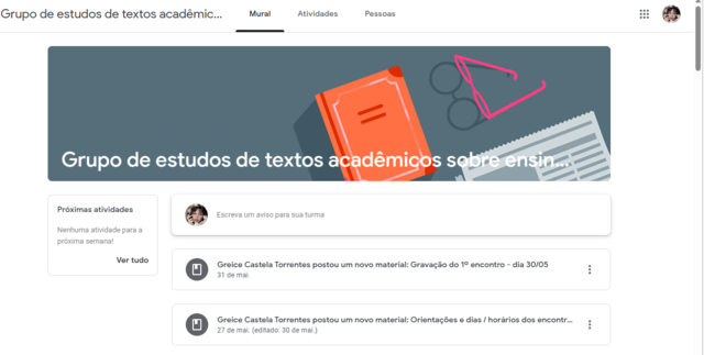 Inscrição GRUPO DE ESTUDOS