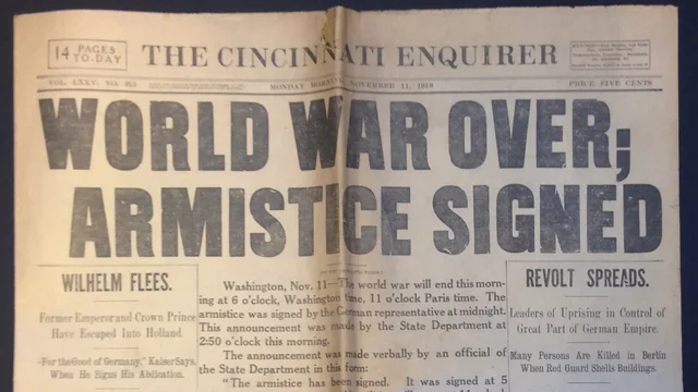 Armistice ending WW I