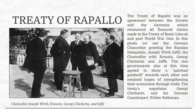The Rapallo Treaty,