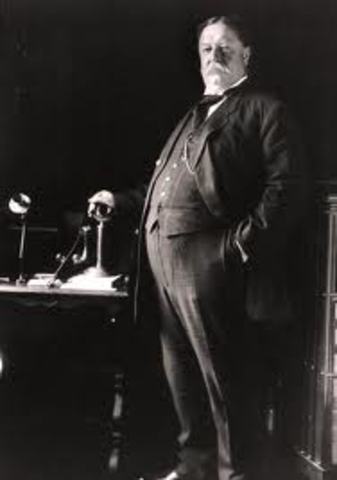 William Howard Taft is elected president.