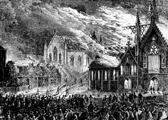 St Marys Cathedral destroyed by fire
