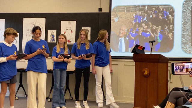 Student Council meeting with the Del Mar Middle School Board