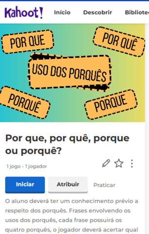 KAHOOT - Atividade avaliativa