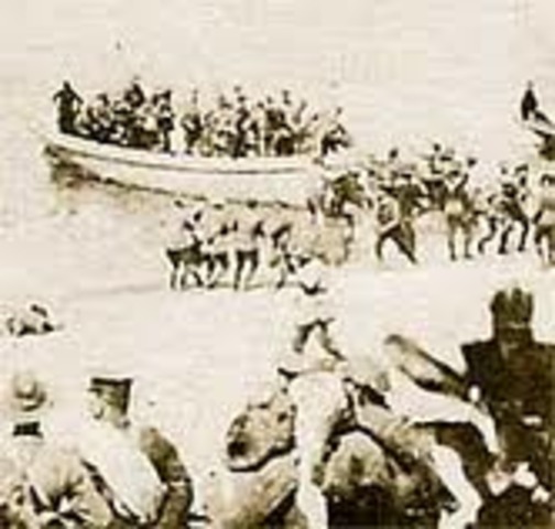 ANZAC's landed in Gallipoli