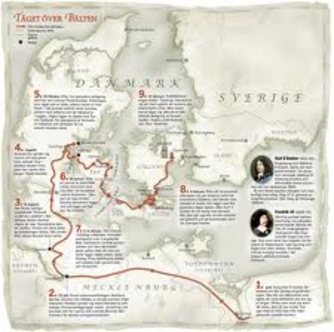 Tåget över stora Bält 1658