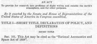 National Aeronautics and Space Act