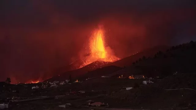 Eruption of the volcano in La Palma