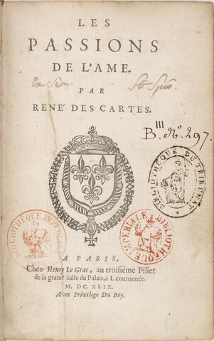 René Descartes: "Las pasiones del alma"
