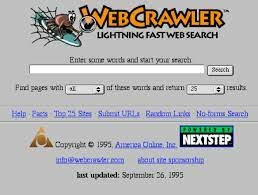 Aparece el primer motor de búsqueda con texto completo WebCrawler