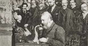 AÑO 1876 GRAHAM BELL INVENTA EL TELÉFONO