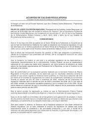 Acuerdo de Calidad Regulatoria (ACR)