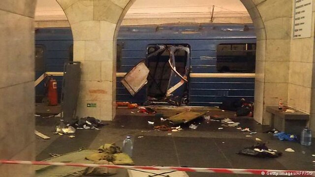 Explosion from subway station