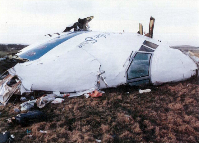 Pan Am flight 103 terrorist bombing, over Lockerbie,