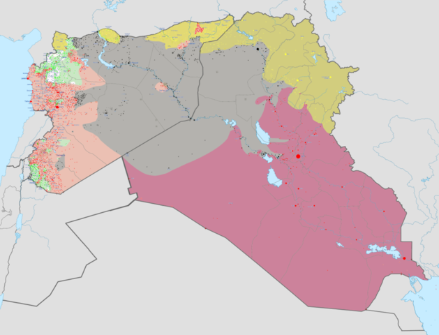 Islamic State greatest territorial extent