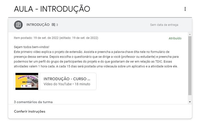 Aula de introdução ao curso