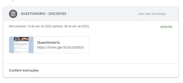 Questionário conecta prof.