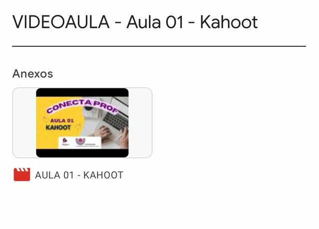 Participação Conecta Profe *Aula Kahoot