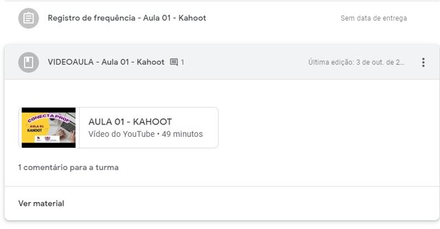 Segunda aula - Kahoot