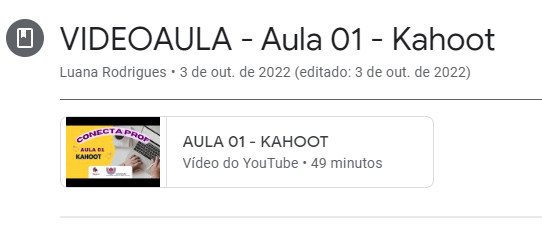 Conecta Profe - Aula 1