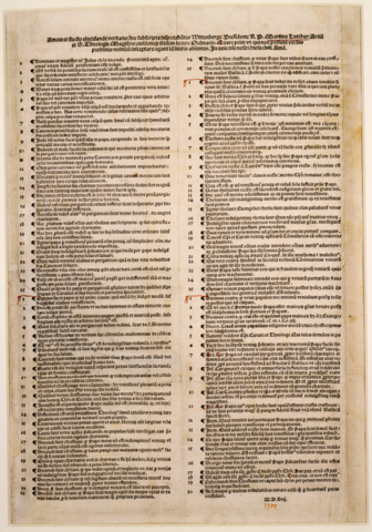 Martin Lutero y las 95 tesis