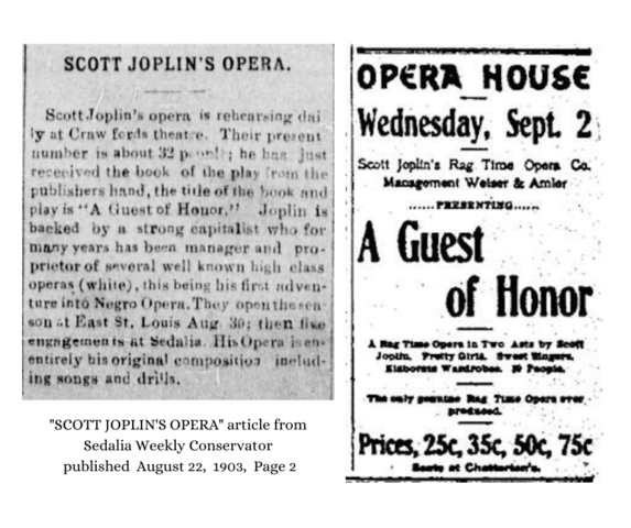 A Guest of Honor: First Ragtime Opera