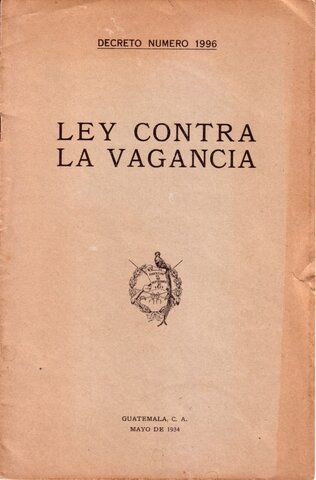 Ley contra la Vagancia