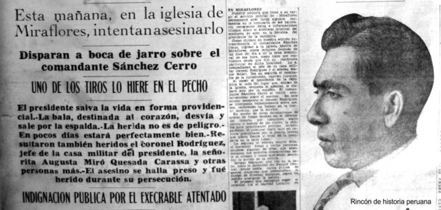 Intento de asesinato contra Sanchez Cerro