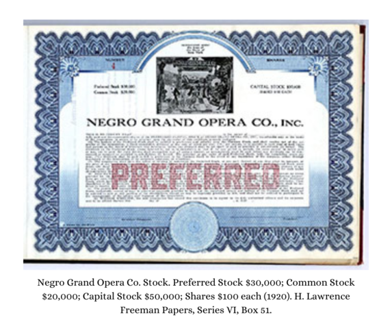 The Negro Grand Opera Company incorporated