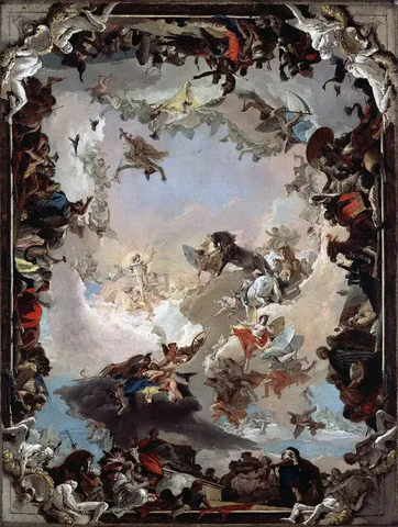 Alegoría de los Planetas y Continentes por Giovanni Battista Tiepolo