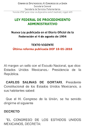 reforma a la Ley Federal de Procedimiento Administrativo