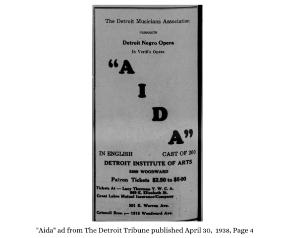 Detroit Negro Opera Company is Established