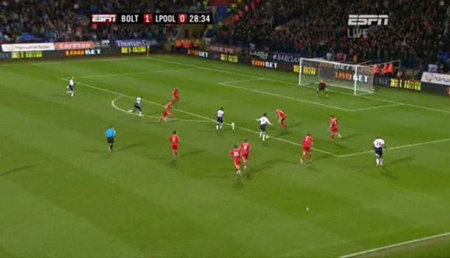 Off sides in favor of attackers