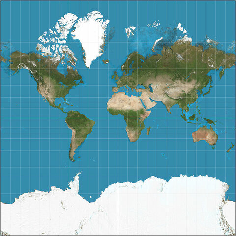 Mercator Idea un sistema de representació cartogràfica de la  Terra.