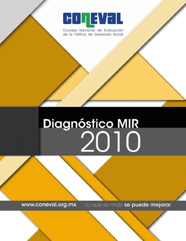 2010 Diagnostico en que se analizó la forma de operar el proceso de mejora regulatoria y la forma que se utiliza la MIR