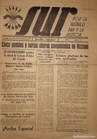 Se cambia el nombre del diario Arriba por el de Sur