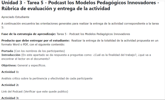 Evaluación - Unidad 3 - Tarea 5