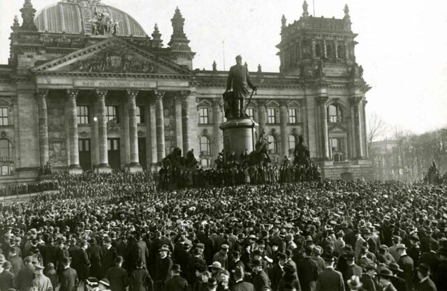 Proclamació e la república de Weimar.
