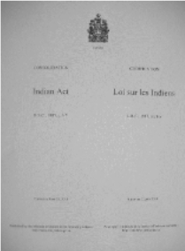 La Loi sur les indiens