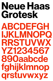diseña la fuente Neue Haas Grotesk