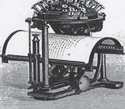 Patente del carro de retorno automático en las máquinas de escribir.