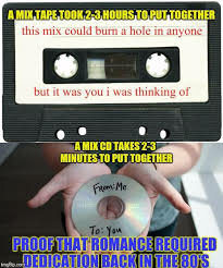 When Mixed tapes changed to Burnt CD's