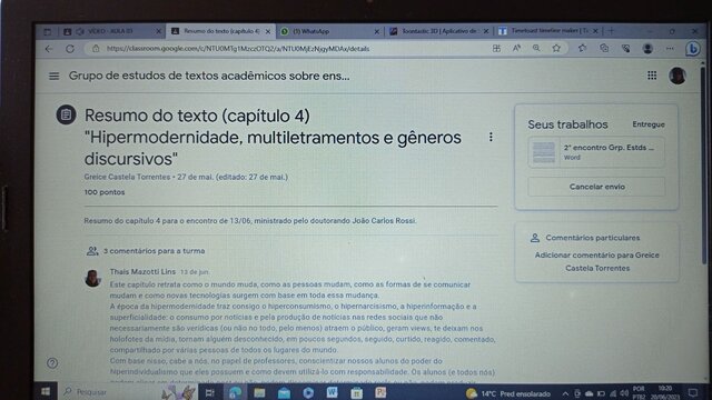 Resumo 2° encontro do grupo de estudos